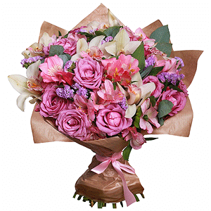 Violet roses with delivery Novosibirsk