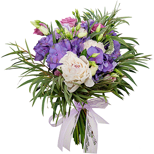 Bride's bouquet "Flower veil" with delivery Novosibirsk