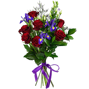 Forever in my heart: roses and irises with delivery Novosibirsk