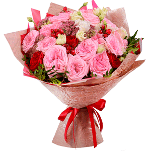 Arrangement of 20 peony roses with delivery Novosibirsk