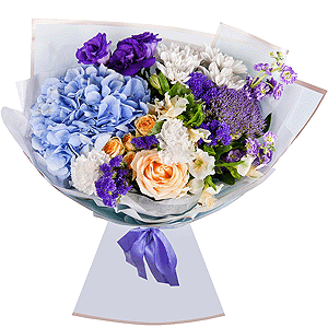 Bouquet in purple tones with delivery Novosibirsk