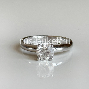 Gold Ring With a 0.9 Carat Diamond with delivery Novosibirsk