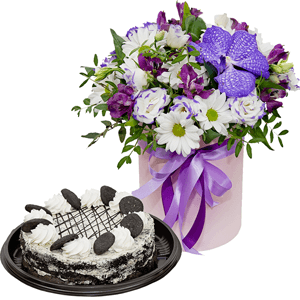 Air castle with cake with delivery Novosibirsk