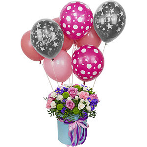 Venus with balloons with delivery Novosibirsk