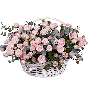 Basket Of Spray Austin Roses with delivery Novosibirsk