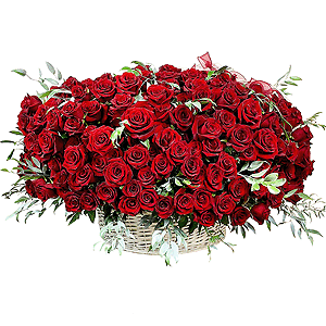 Basket of 501 red roses with delivery Novosibirsk