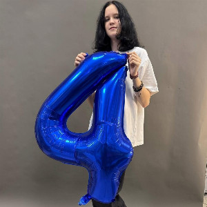 Figure Balloon "Blue 4" with delivery Novosibirsk