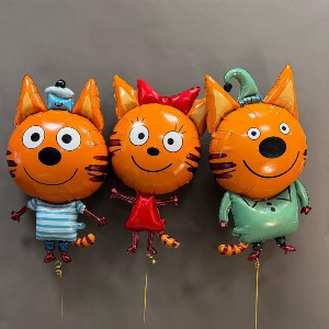 Three Cats Balloon Set with delivery Novosibirsk