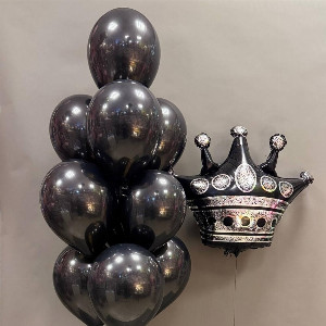 Balloons for the girl "Queen of the Night" with delivery Novosibirsk