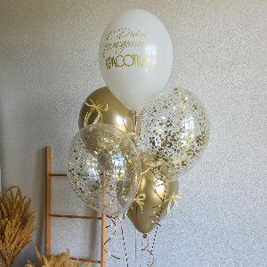 Golden Beauty Balloon Fountain with delivery Novosibirsk