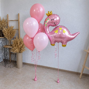 Balloon Set "Pink Dinosaur" with delivery Novosibirsk