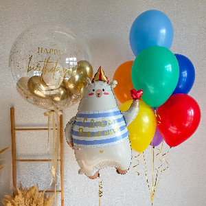 Balloon Set "Rainbow Bear" with delivery Novosibirsk