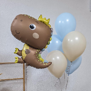 "Little Dinosaur" Balloons with a Crown with delivery Novosibirsk