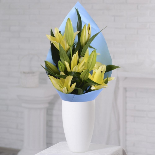 Yellow lily - 4, Wrapping Paper, Ribbon